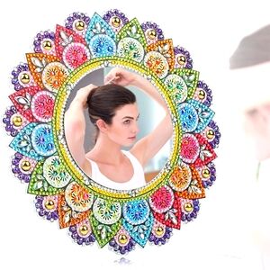 Flowered Mirror Diamond Art Painting Kit